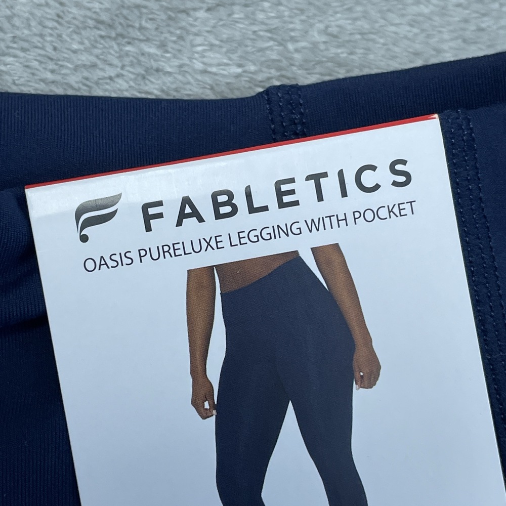 Fabletics Women's Leggings Leggings Size M Navy a1752 - Picture 2 of 7